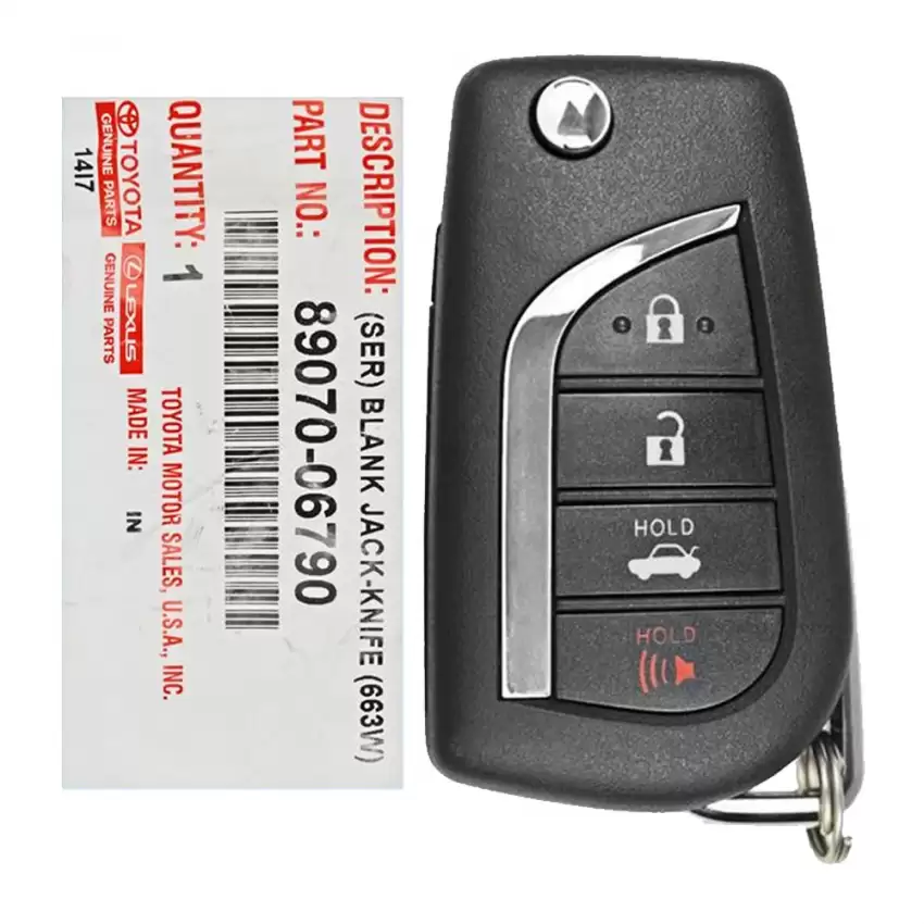 2018-2019 Toyota Camry Flip Remote Key 89070-06790 HYQ12BFB H-Chip