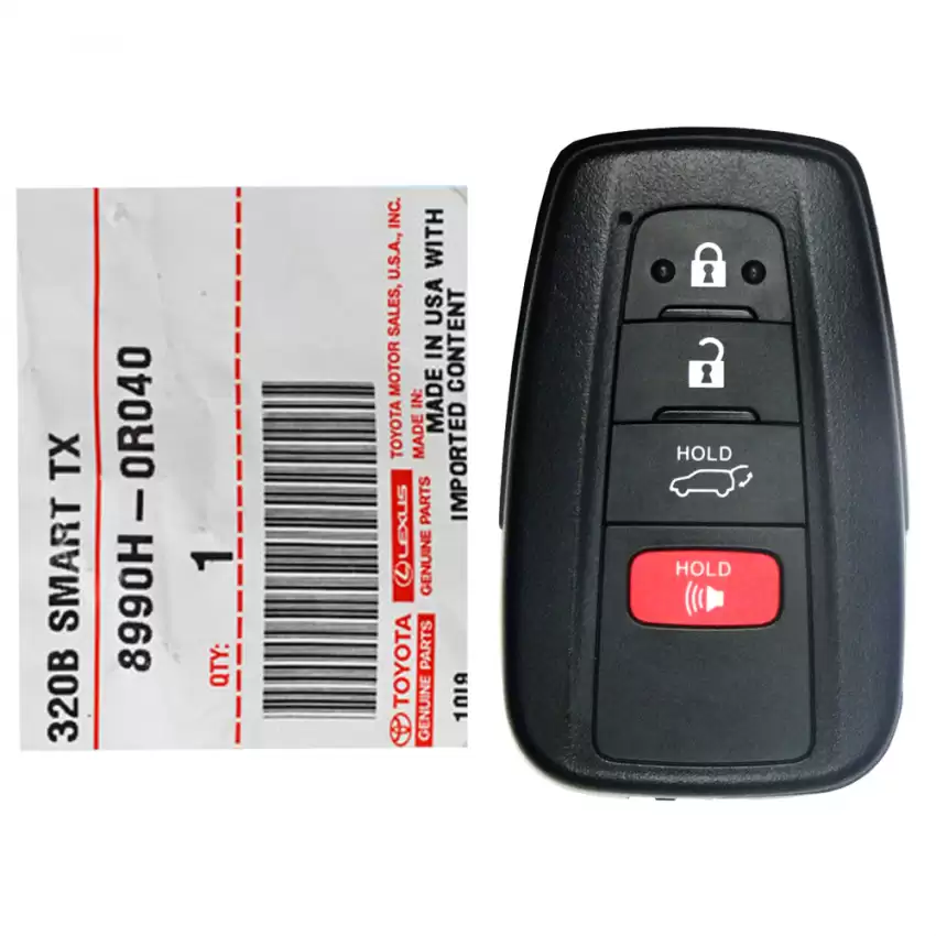 Toyota RAV4 Hybrid Smart Remote Key 8990H-0R040 HYQ14FBC Blue Logo