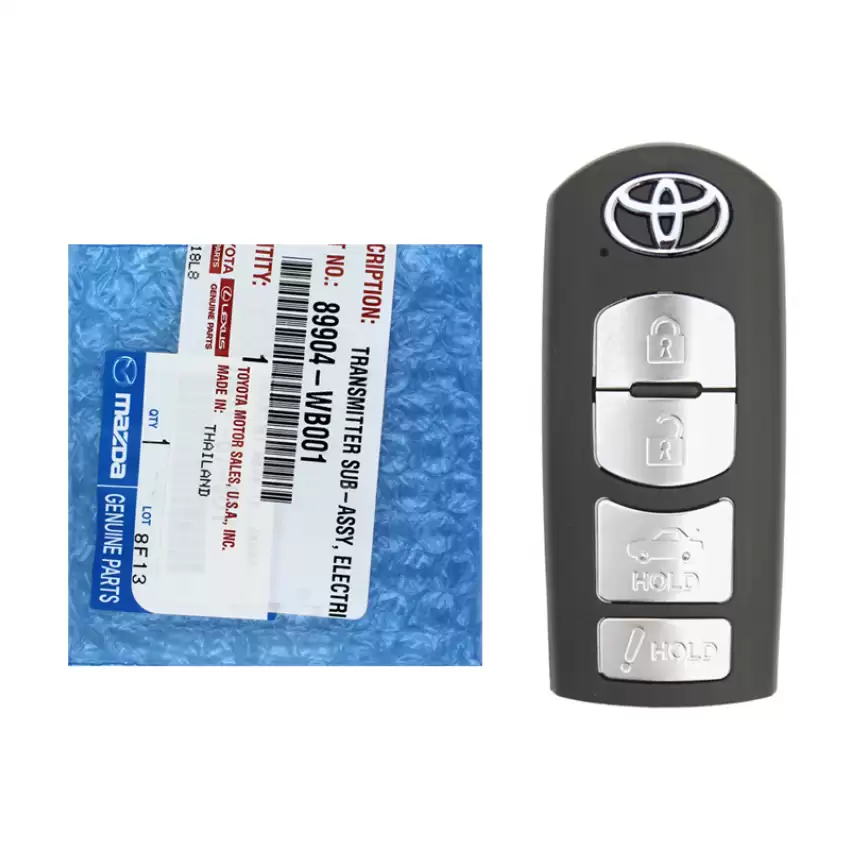 2017-2020 Toyota Yaris IA Smart Keyless Proximity Remote 89904-WB001 WAZSKE13D01