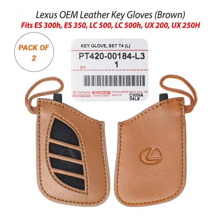 Lexus OEM Smart Key FOB Remote Cover Leather Gloves PT42000184L3