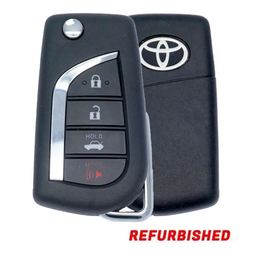 2018-2022 Toyota Camry Corolla Flip Remote Key 89070-33E91 89070-33E90 HYQ12BFB (Refurbished)