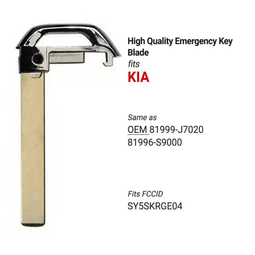 Kia Emergency Insert Key Same as 81996-S9000 81999-J7020