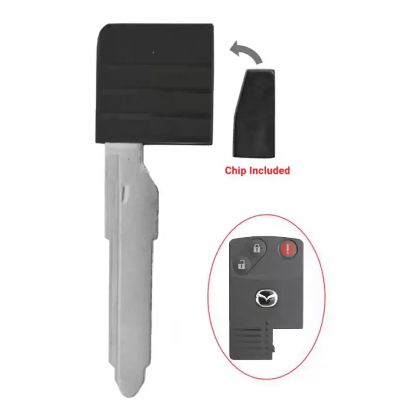 Emergency Insert Key Blade For Mazda Card Remote with Chip 4D63+ D4Y1-76-2GXA