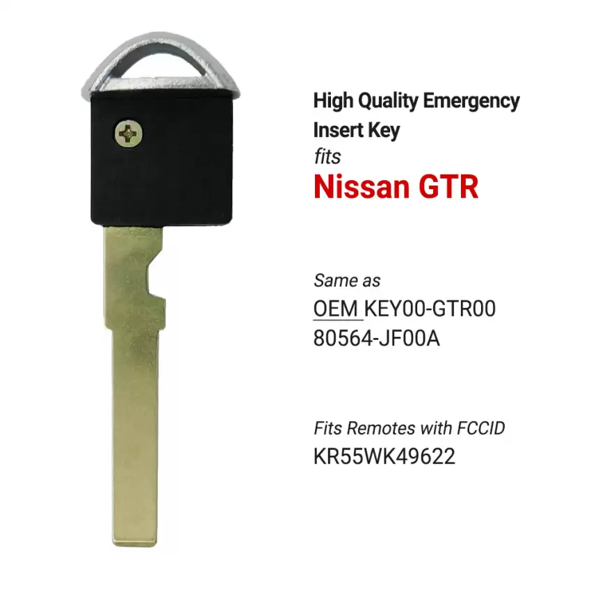 Nissan GTR Emergency Insert Key Same As KEY00-GTR00