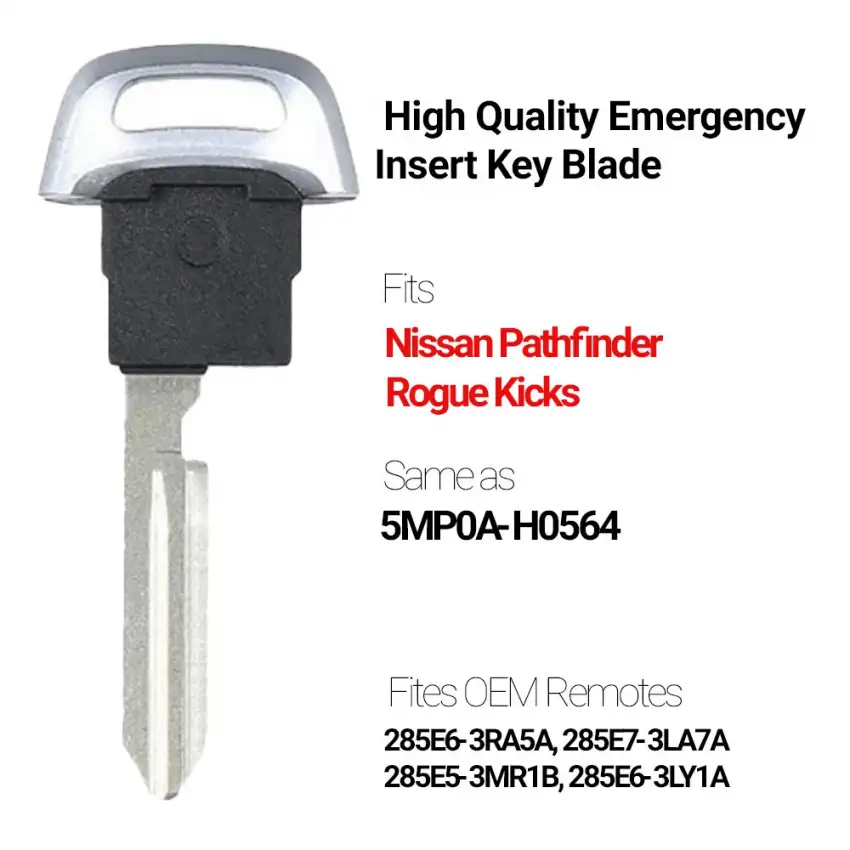 Nissan Emergency Key Blade Similar to H0564-5MP0A