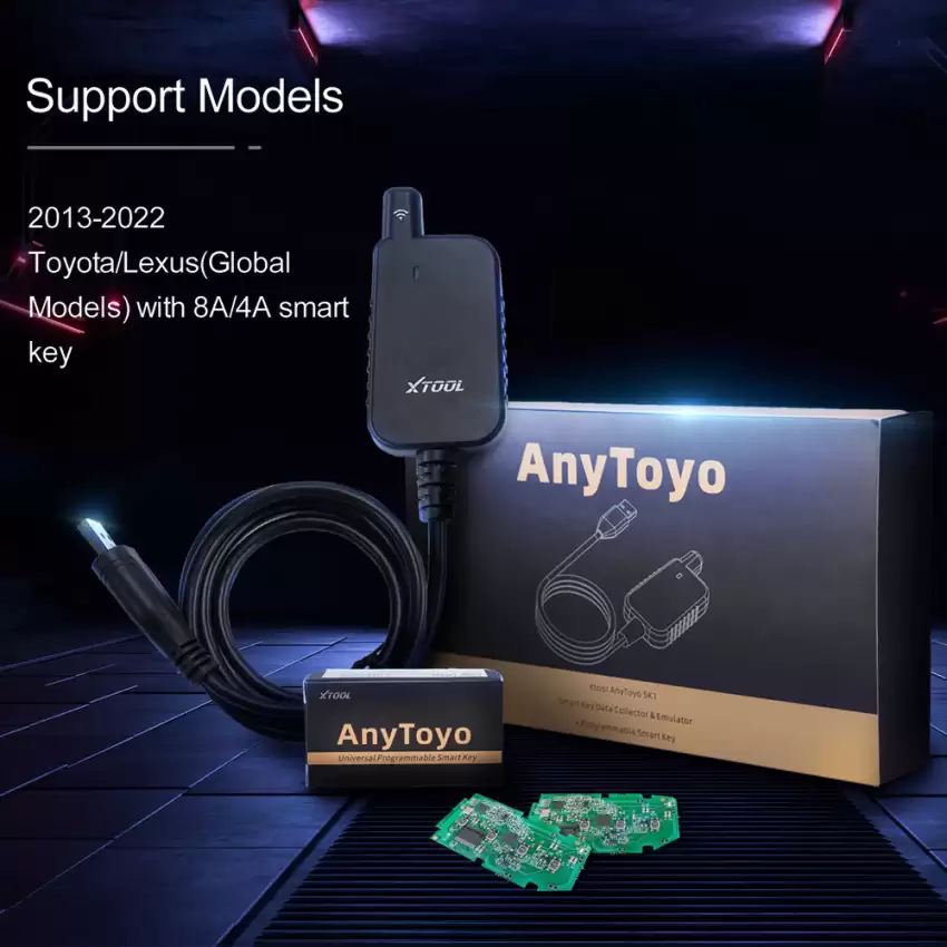 Xtool AnyToyo SK1 Toyota Data Collector + Xtool Toyota 8A Smart Key Emulator PCB SK1 with Bench-free Pincode-free Key Coding