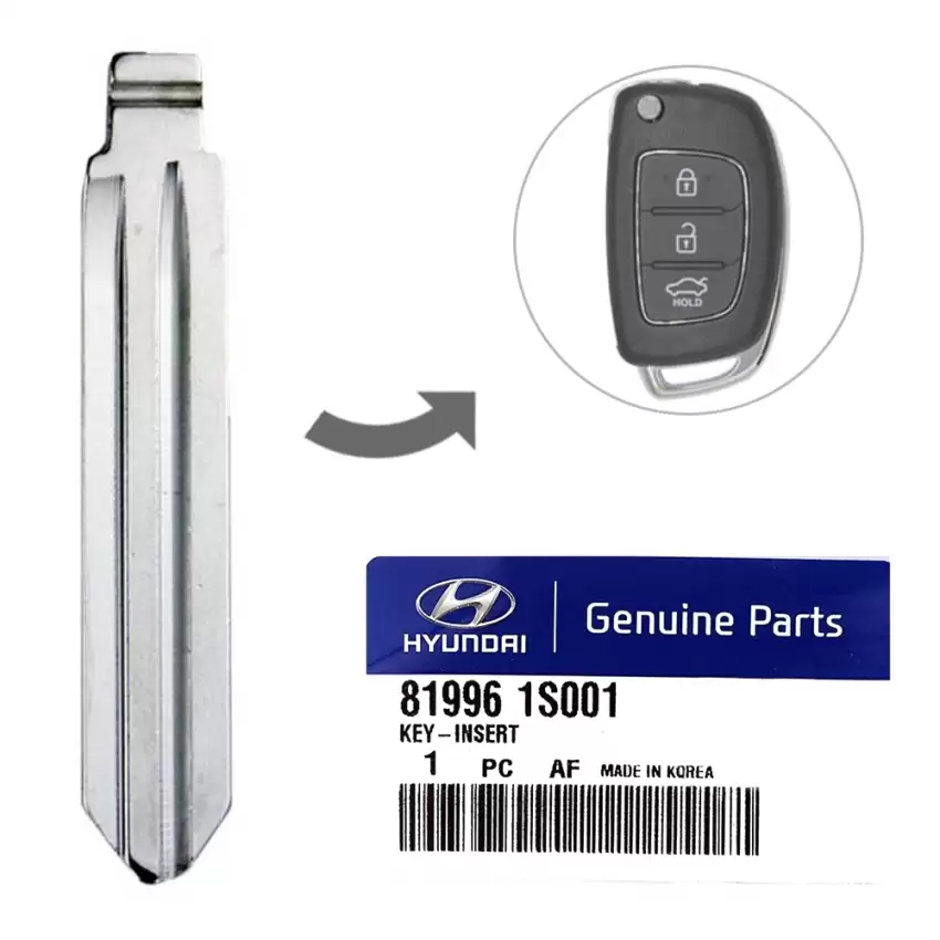 2014-2016 Hyundai Elantra OEM Flip Remote Key Blade 81996-1S001