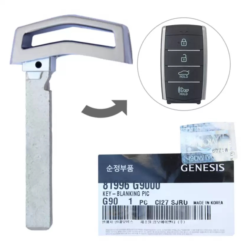 2019-2021 Hyundai Genesis G70 OEM Emergency Insert key Blade 81996-G9000