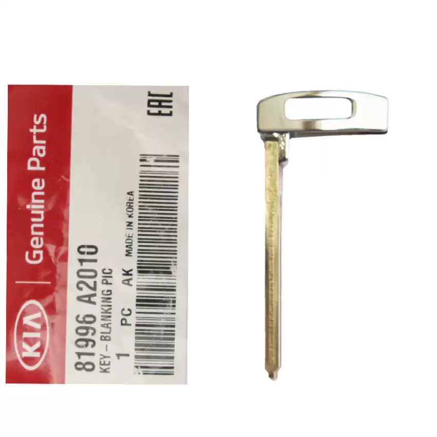 2014-2019 KIA Soul OEM Emergency Insert key Blade 81996-A2010 fits remotes 95440-E4000, 95440-B2200, 95440-B2AC0