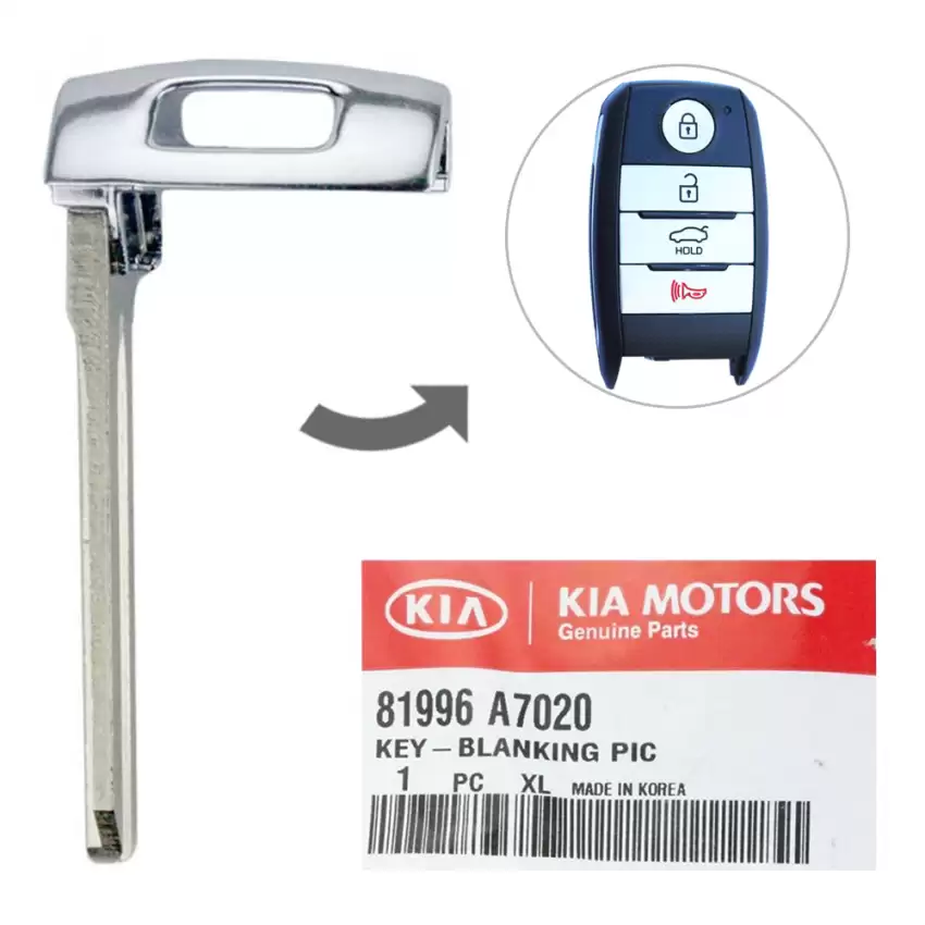 2014-2018 KIA Forte OEM Emergency Insert Key Blade 81996-A7020
