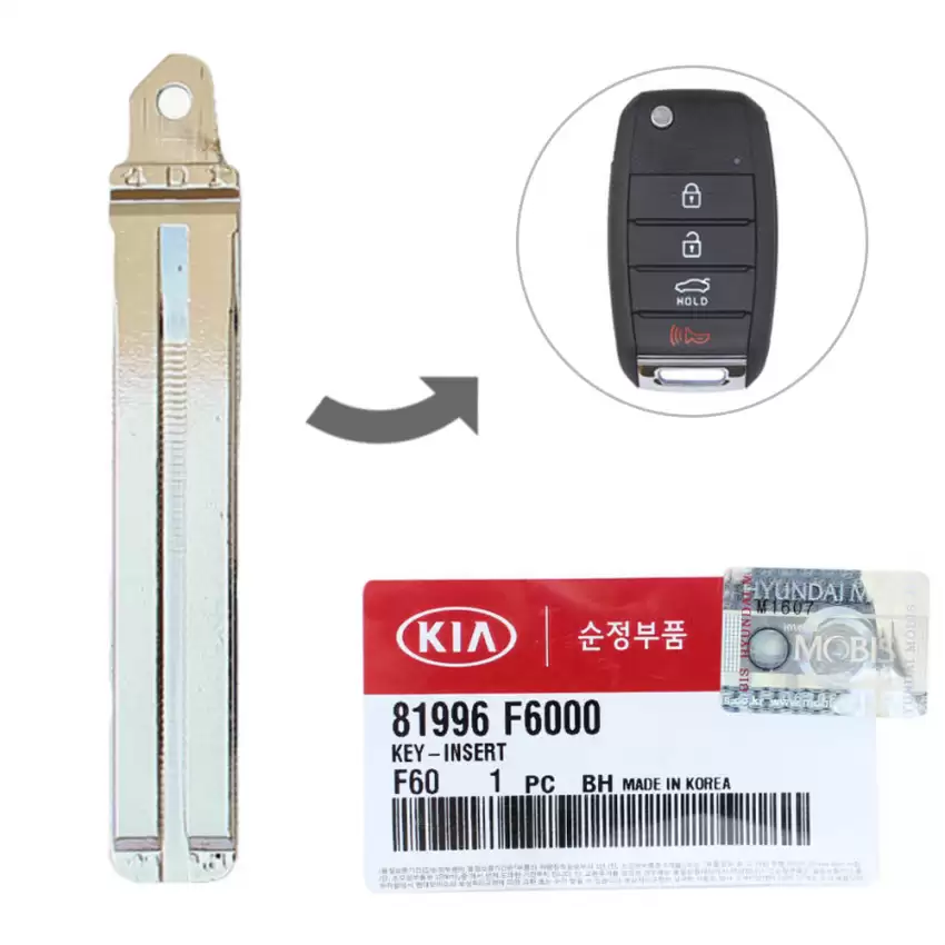 2013-2020 KIA Cadenza OEM Flip Remote Key Blade 81996-F6000