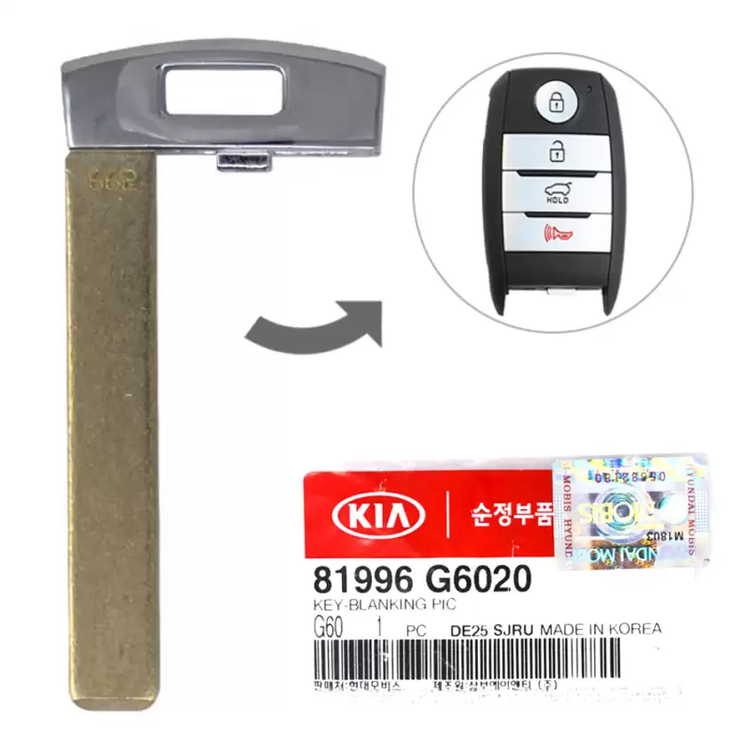 KIA Niro OEM Emergency Insert Key Blade 81996-G6020
