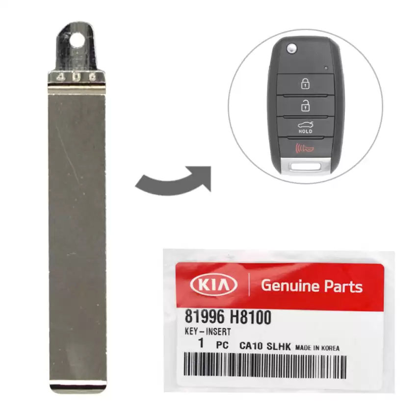 2018-2020 KIA Rio OEM Flip Remote Key Blade 81996-H8100