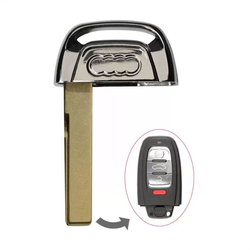 Emergency Insert Key Blade For Audi Smart Remote HU66