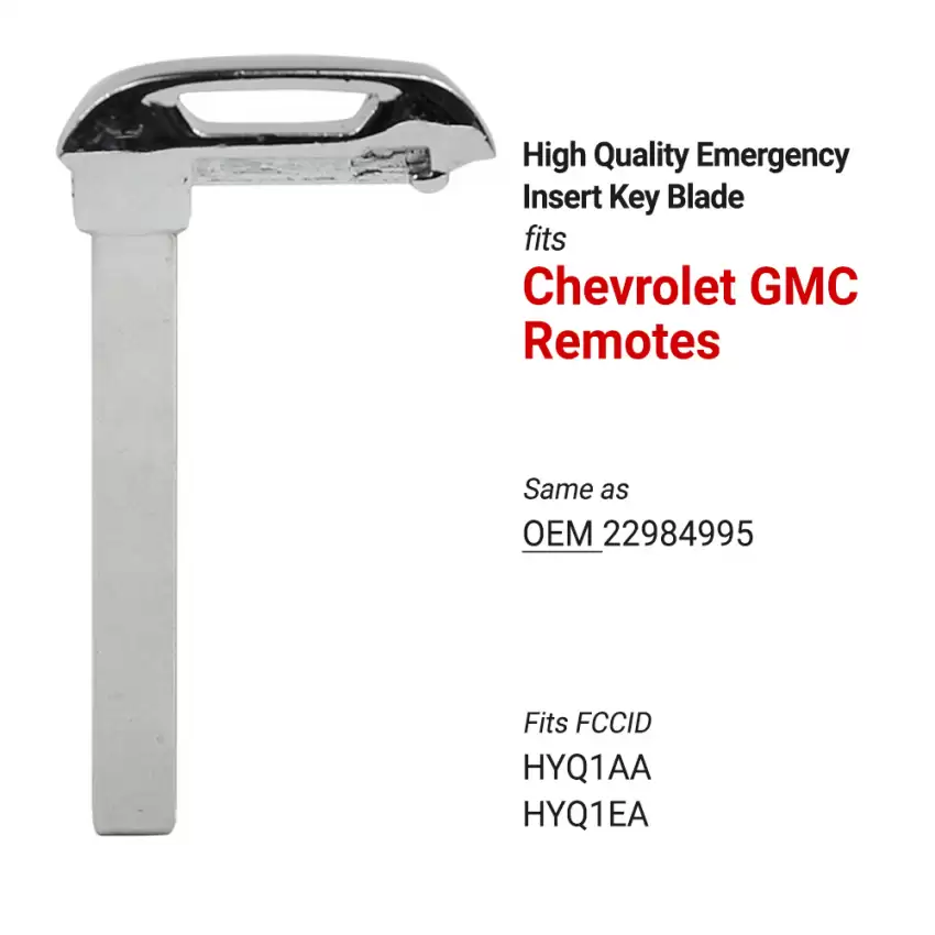 Chevrolet GMC Aftermarket Insert Key Blade 22984995  5922084 HU100