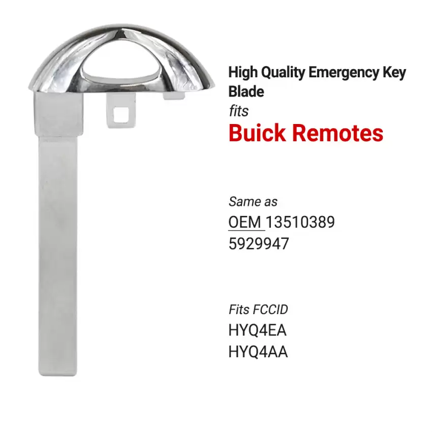 GM Emergency Key Blade For Remotes with FCCID HYQ4EA HYQ4AA