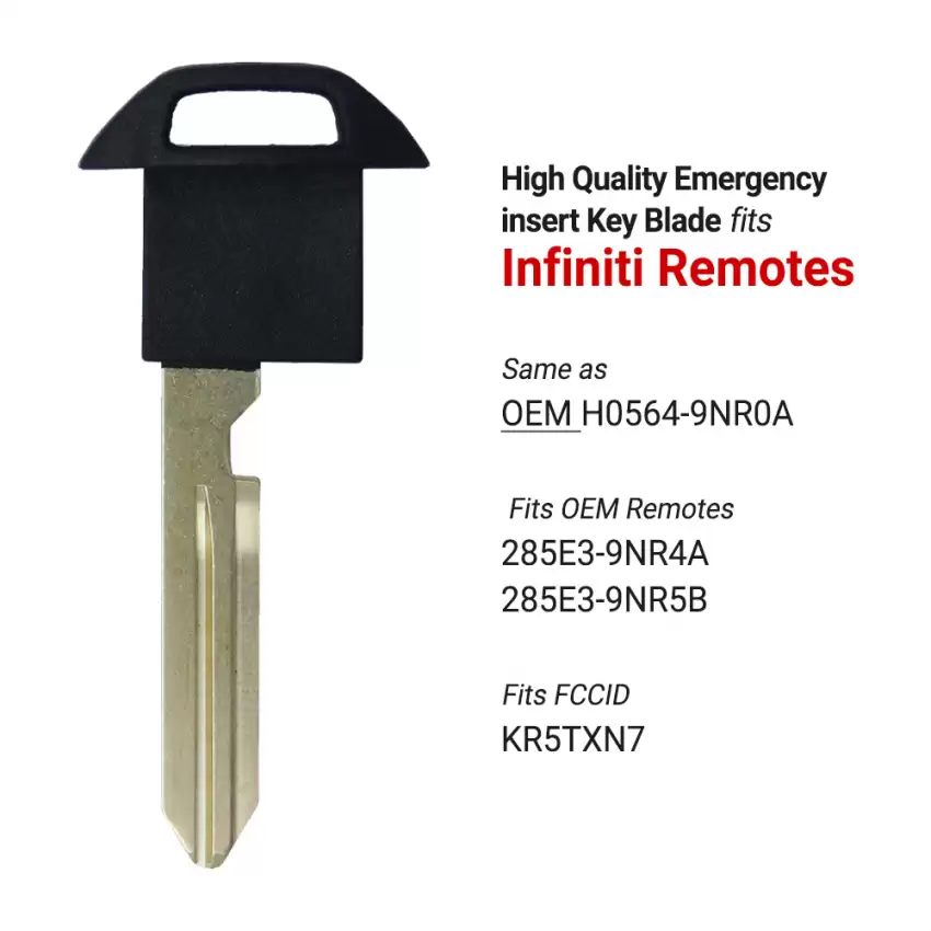 Infiniti Aftermarket Emergency Insert Key Blade H0564-9NR0A