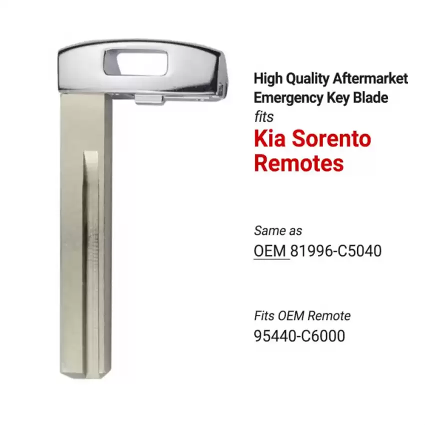 Kia Sorento Emergency Aftermarket Smart Remote Insert Key Blade 81996-C5040