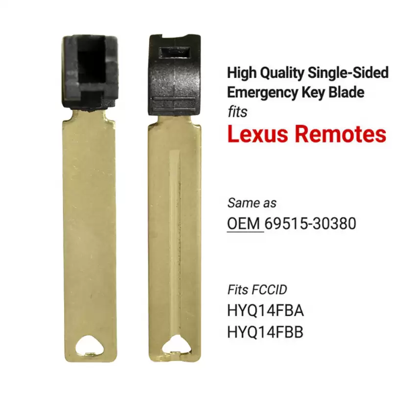 Lexus Single-Sided Emergency Aftermarket Key Blade 69515-30380 TOY48