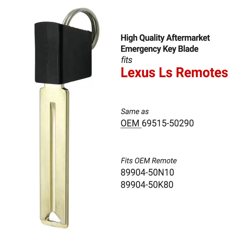Lexus LS Remotes Aftermarket Emergency Insert Key Blade 69515-50290 