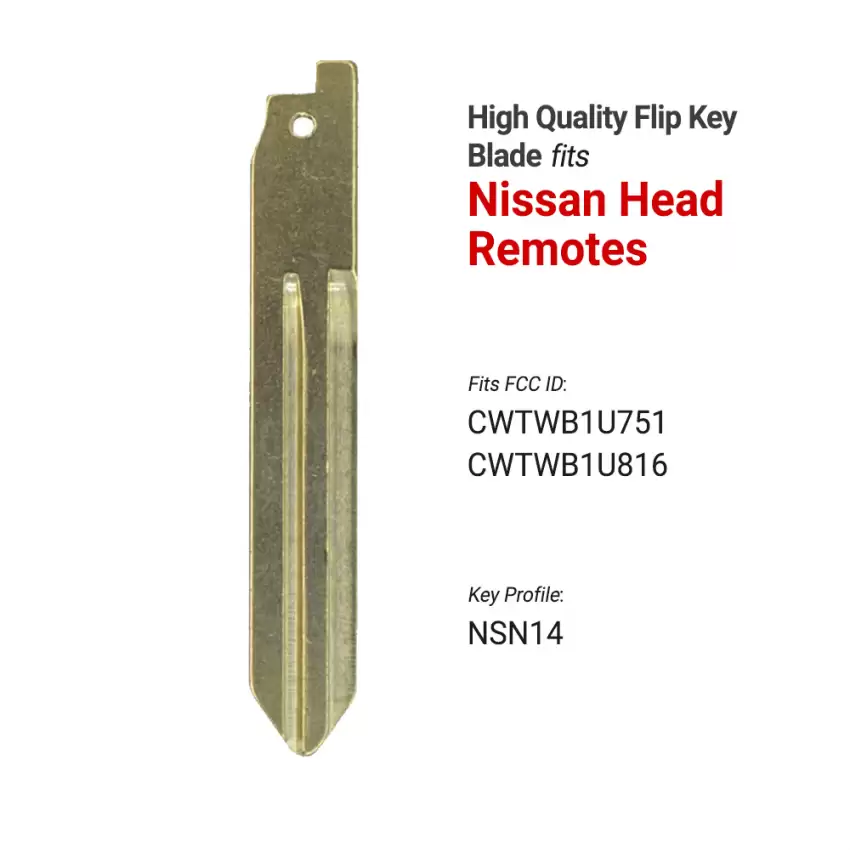 Nissan NSN14 NSN14TA Aftermarket Blade For Remote Head Keys