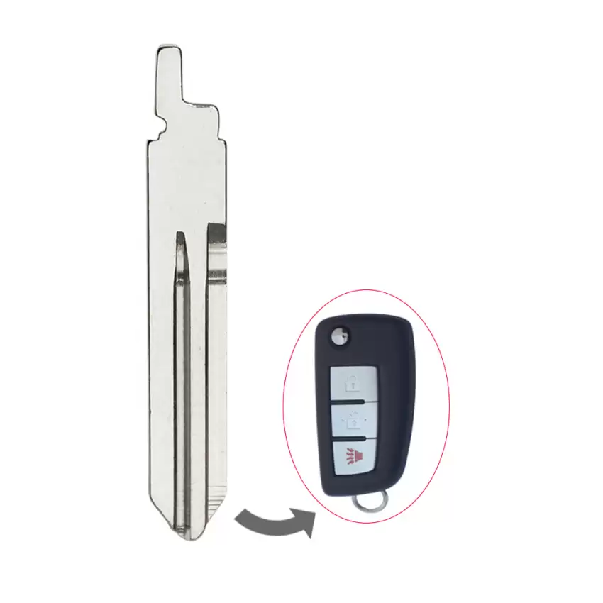 Remote Flip Key Blade For Nissan Rogue NSN14