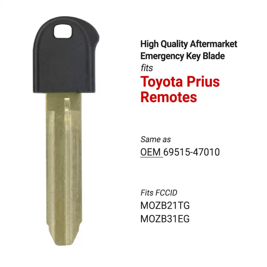 Toyota Prius Aftermarket Insert Key Blade 69515-47010