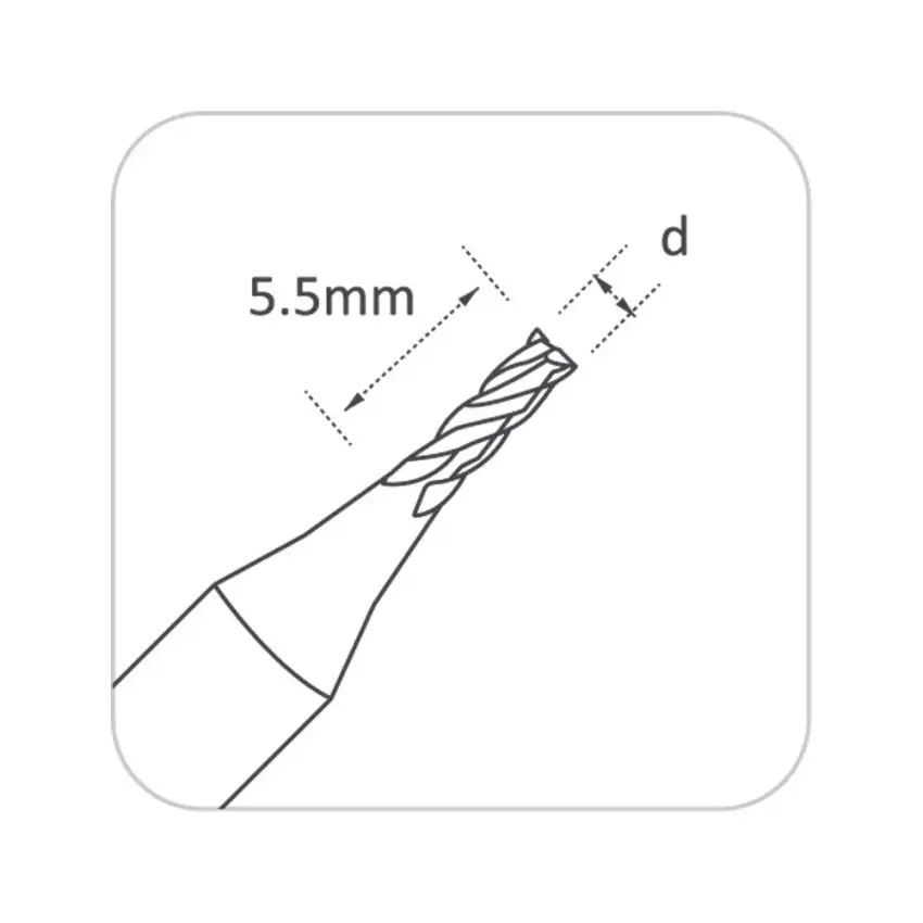 2.5mm End Mill Cutter Fits Triton / Xhorse Key Cutting Machines