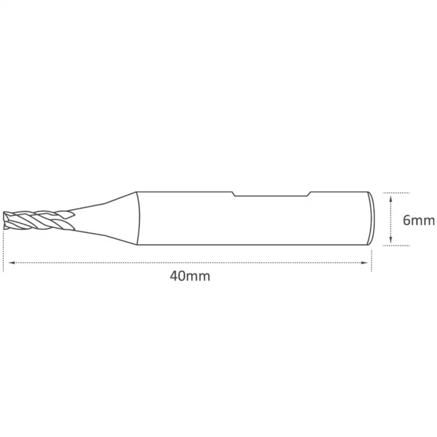 High Quality 2.5mm Carbide End Mill Cutter for Triton/Condor Key Cutting Machines, Replacement for T60-E20-P, EW6025L