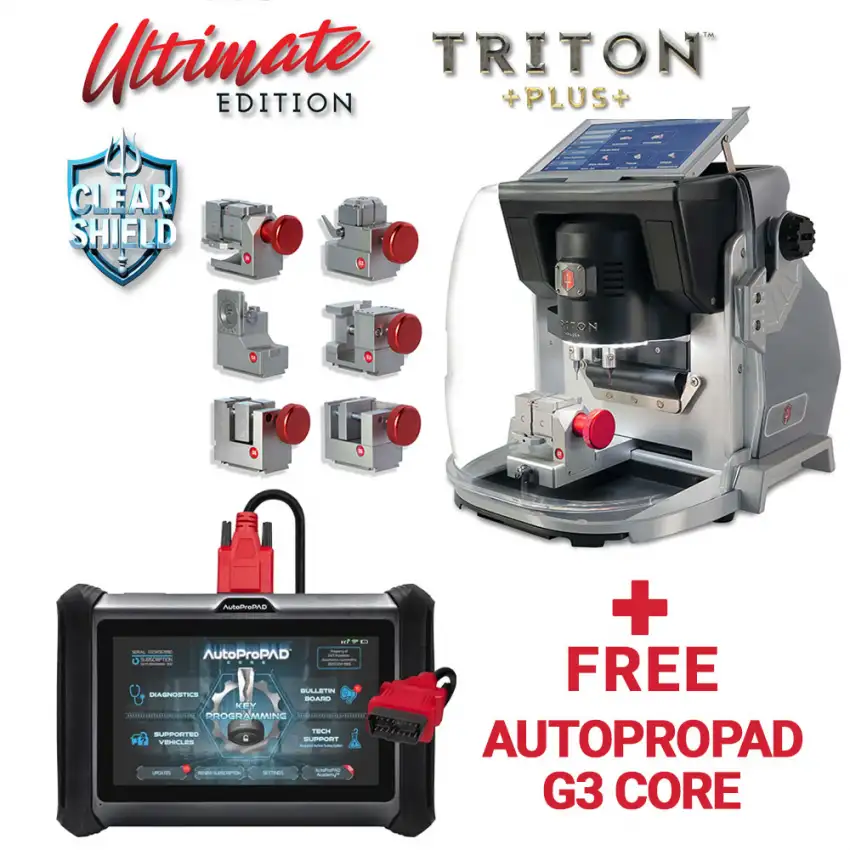 Bundle of Triton Plus Clear Shield Ultimate Edition and FREE AurtoProPad G3 Core Automotive Key Programmer