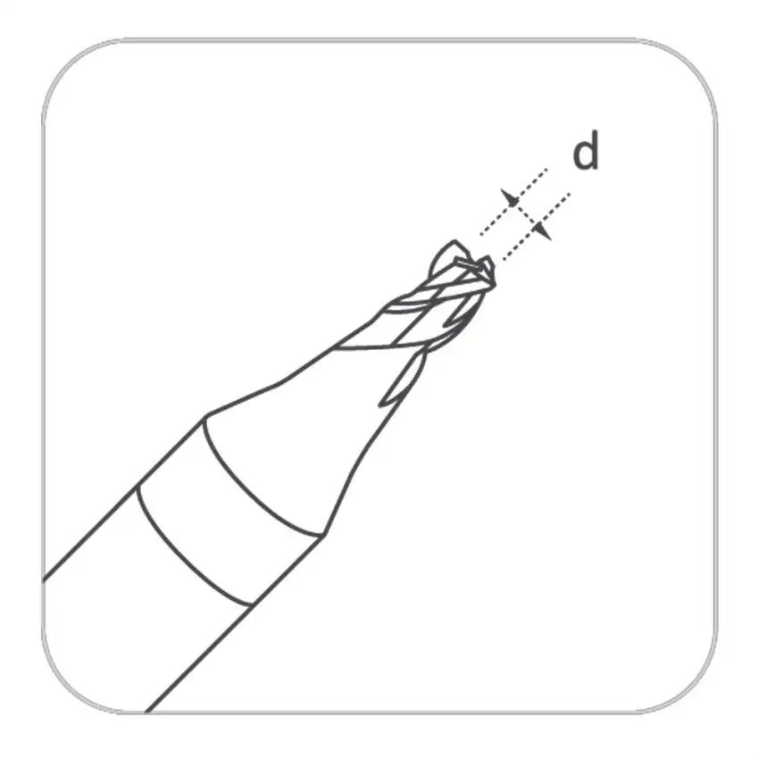 2.5 mm 5-Axis Carbide End Mill Cutter Fits Bianchi Raise