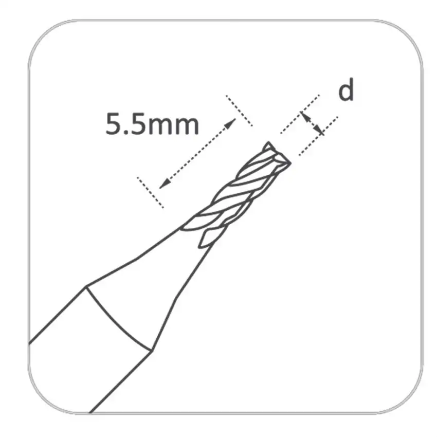 2mm End Mill Cutter Fits Triton, Black Widow & Xhorse Key Cutting Machines