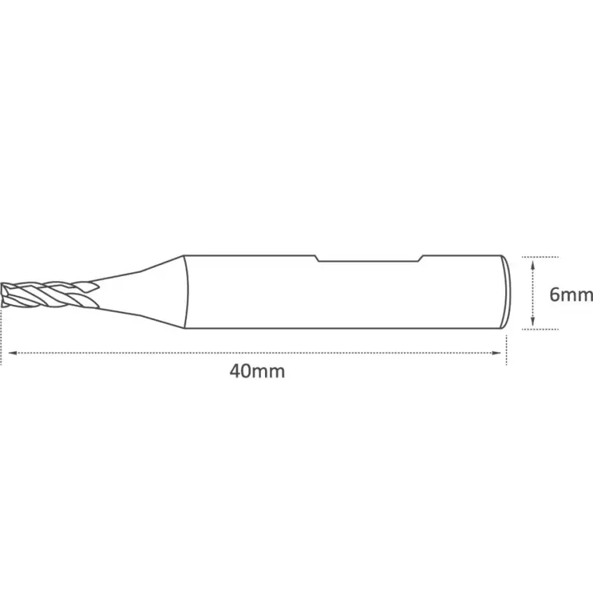 High-quality 2.0 mm End Mill Cutter Compatible with Triton, Black Widow, Xhorse, SEC-E9, and other key cutting machines replaces TRC1 EW6020L-4F