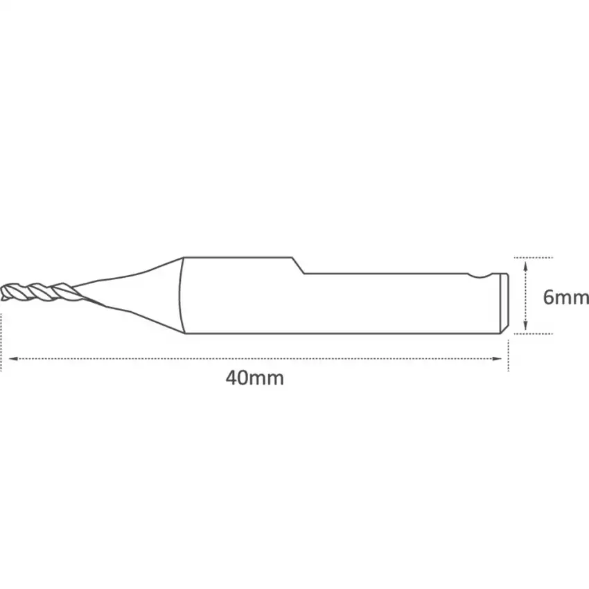 High Quality 1.5mm Universal Grade End Mill Cutter for Keyline 994 Replaces B4403, RIC09617B