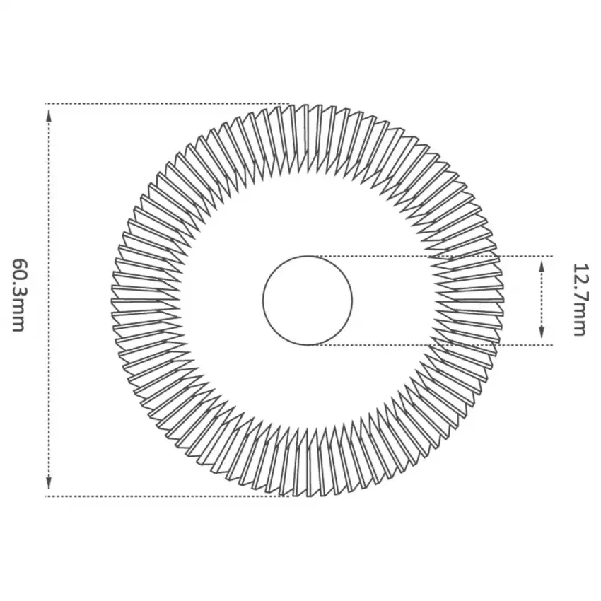 HSS M35-Coating 60.3mm (45°) Angle Milling Cutter