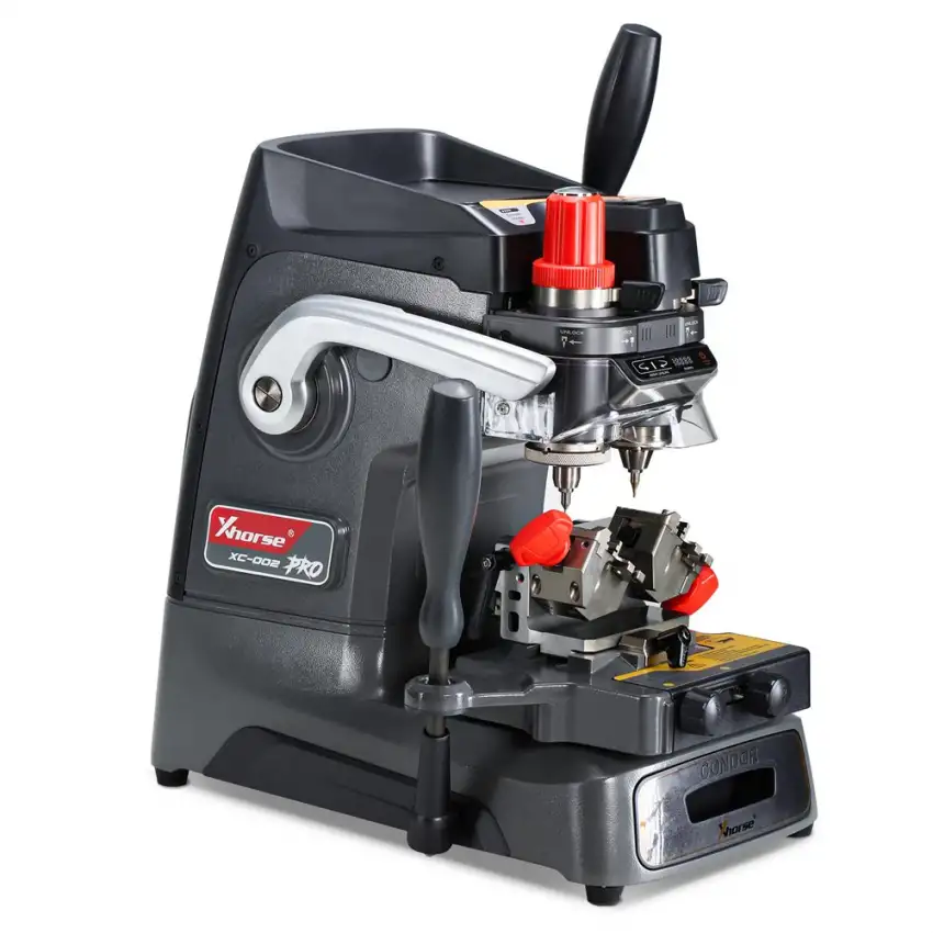 The Xhorse Condor XC-002 Pro features high-precision manual key cutting with ergonomic design, patented rotating clamps, and multi-key blank support. Ideal for locksmiths needing efficiency and accuracy.