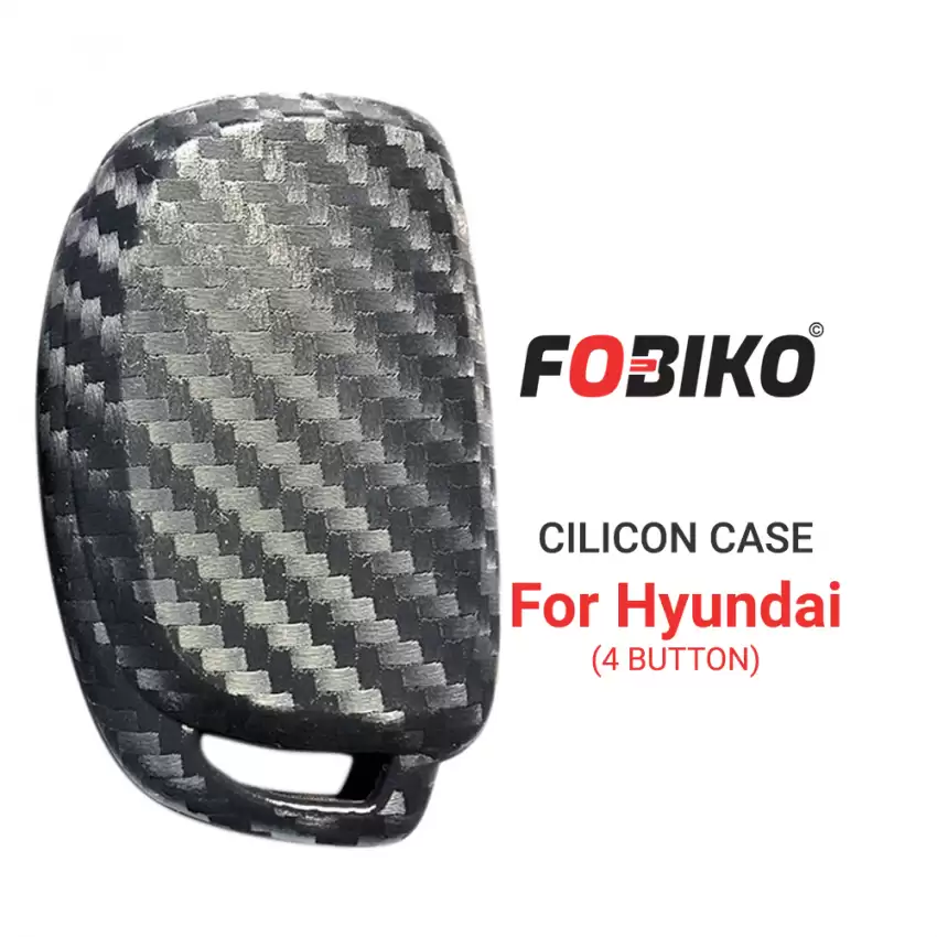 4 Button Black Silicon Cover for Hyundai Flip Remotes Protect Your Key Fob