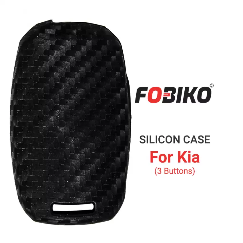3 Button Black Silicon Cover forKia Flip Remotes Protect Your Key Fob