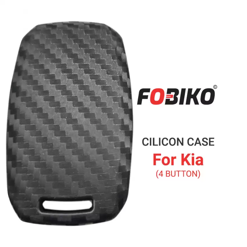 4 Button Black Silicon Cover for Kia Smart Remotes Protect Your Key Fob