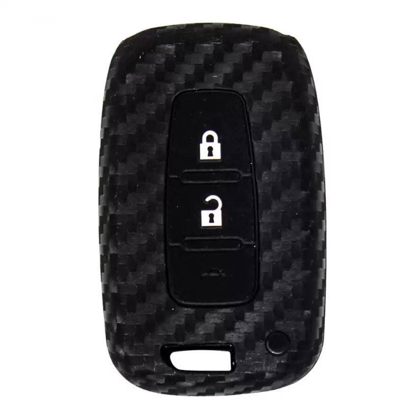 Silicon Cover for Kia Smart Remote Key 3 Button Carbon Fiber Style Black with Trunk - RC-KIA-M3B3  p-2
