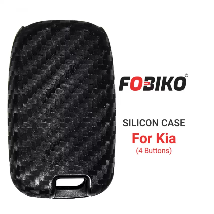 4 Button Black Silicon Cover for Kia Smart Remotes with Trunk