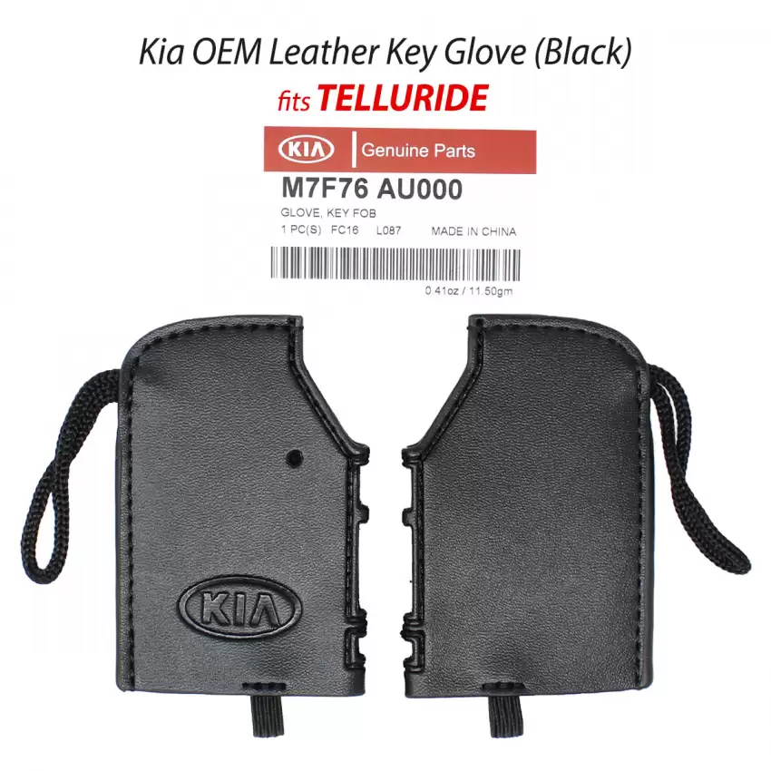 NEW OEM Genuine Kia Telluride Black Leather Key Fob Glove Protector M7F76-AU000