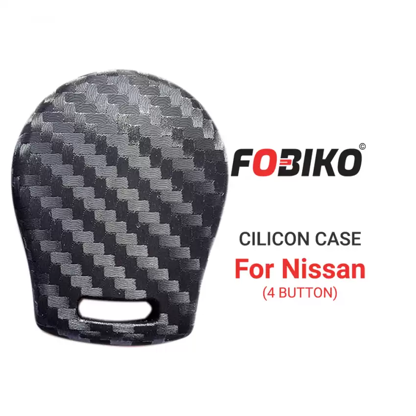4 Button Black Silicon Cover for Nissan Remote Head Key 