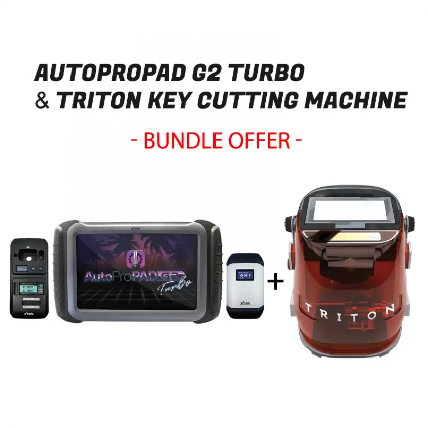 XTOOL AutoProPAD G2 Turbo Key Programmer and Triton Key Cutting Machine Bundle Offer