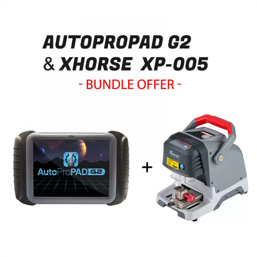 XTOOL AutoProPAD G2 Automotive Key Programmer and Xhorse Condor Dolphin XP-005 Key Cutting Machine Bundle Offer