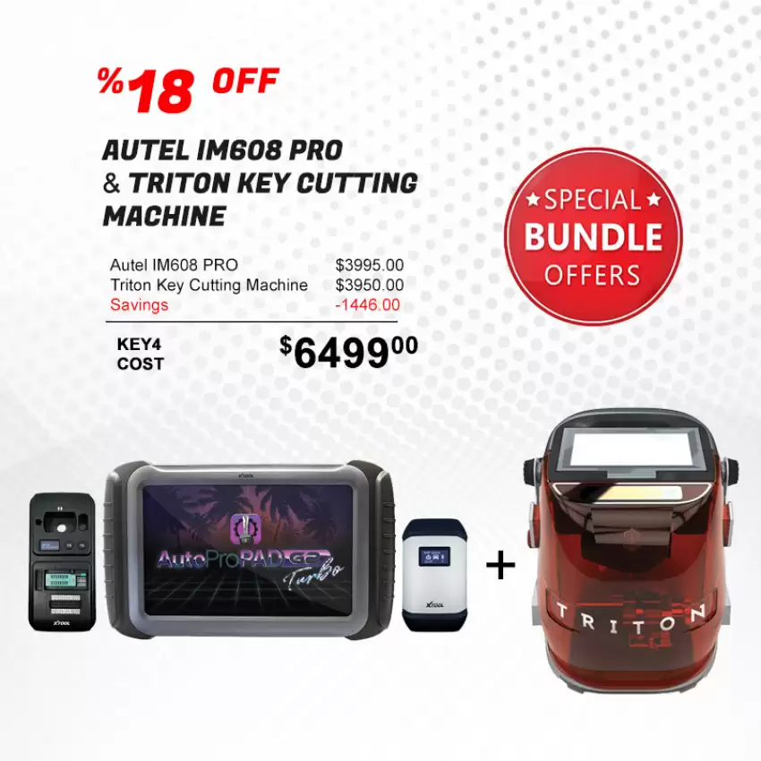 Autel MaxiIM IM608 Pro Key Programmer & Triton Key Cutting Machine