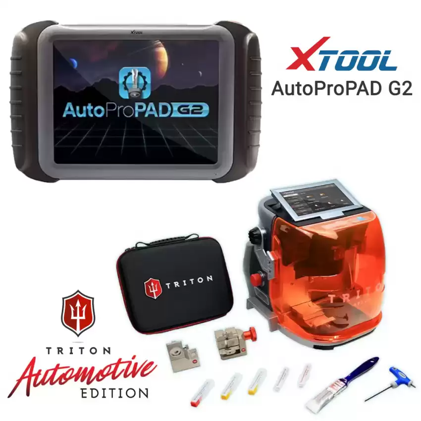 Bundle of XTOOL AutoProPad G2 and Triton Plus Key Cutting Machine Automotive Edition