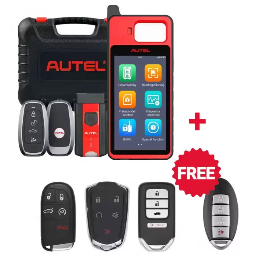 Bundle of Autel Universal Key Generator Kit KM100, FREE 4 Autel Premium Remotes