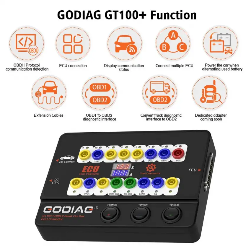 GODIAG GT100 Plus GPT OBDII Breakout Box | ECU Tool