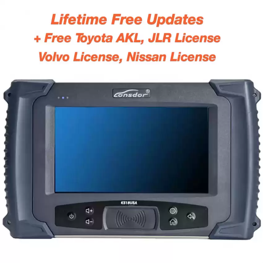 Lonsdor K518USA Key Programmer USA Version with Free Toyota AKL Activation, Volvo License, JLR License and Nissan License